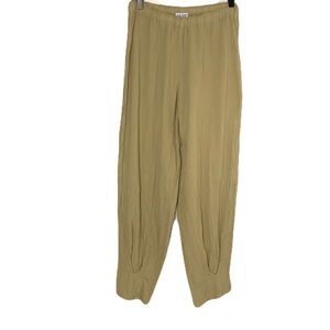 Oh My Gauze! Women’s Size 1 S/M Beige Pull-On Casual Comfy Lagenlook Pants